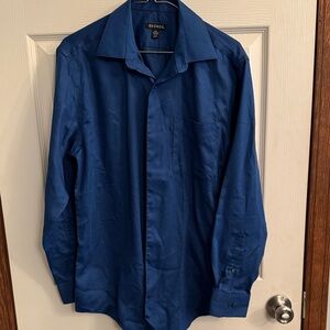 George Men's Long-Sleeve Dress Shirt - Deep Blue